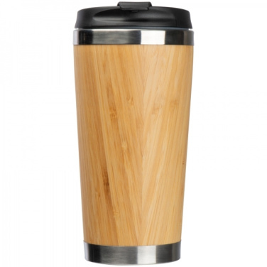 Logotrade corporate gift picture of: Stainless steel mug BAMBOOGARDEN 400 ml