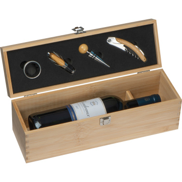 Logotrade promotional item picture of: Wooden wine box SAINT-ETIENNE