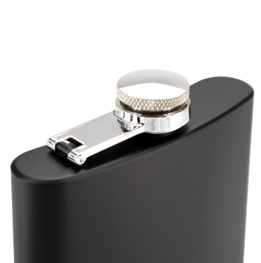 Logotrade promotional giveaway image of: Hip flask OLYMPOS Schwarzwolf