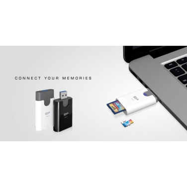 Logotrade promotional product image of: MicroSD and SD card reader Silicon Power Combo 3.1