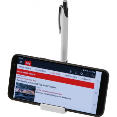 Logotrade corporate gift picture of: Mobile phone holder with metal ballpen REGINA