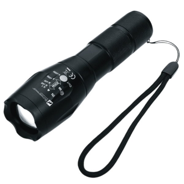 Logo trade advertising products picture of: Flashlight ANTELAO Schwarzwolf