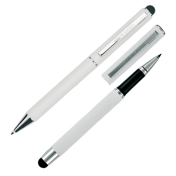 Logotrade promotional merchandise photo of: Writing set ballpoint pen & roller soft touch CLAUDIE