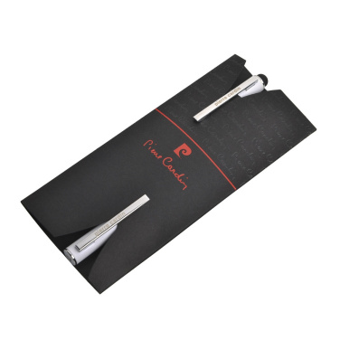 Logotrade promotional product picture of: Writing set ballpoint pen & roller soft touch CLAUDIE