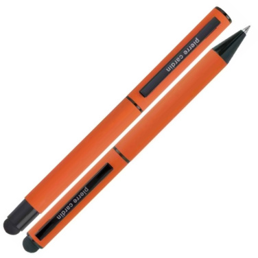 Logo trade business gifts image of: Writing set touch pen, soft touch CELEBRATION Pierre Cardin