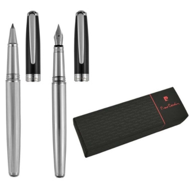 Logo trade promotional merchandise photo of: Writing set fountain pen & roller CHRISTOPHE Pierre Cardin