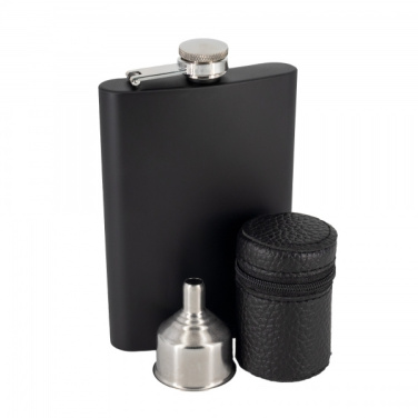 Logotrade advertising products photo of: Hip flask MADONIE Schwarzwolf