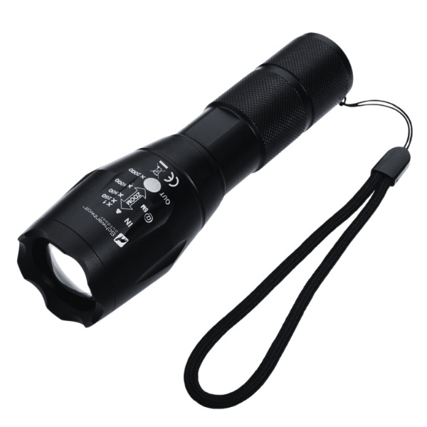 Logotrade promotional item picture of: Flashlight DELGADA Schwarzwolf