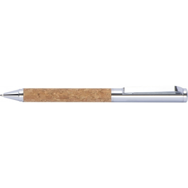 Logotrade promotional item image of: Twist-ballpen metal and cork LILLEHAMMER