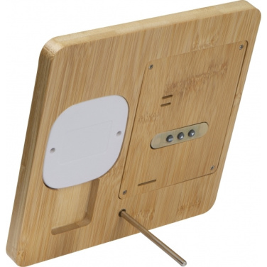 Logo trade business gift photo of: Bamboo weather station GRANADA