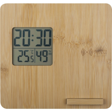 Logo trade promotional product photo of: Bamboo weather station GRANADA