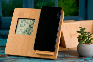 Logo trade promotional items image of: Bamboo weather station GRANADA