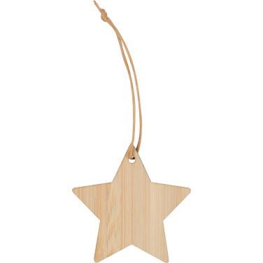 Logo trade promotional merchandise image of: Bamboo star pendant FOGGIA