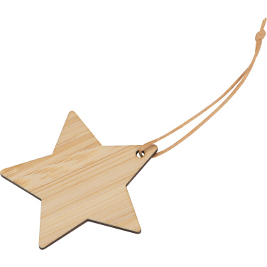 Logotrade promotional product picture of: Bamboo star pendant FOGGIA