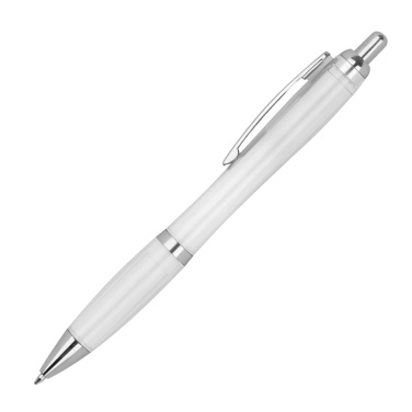 Logo trade advertising products image of: Transparent ballpen ALKEN