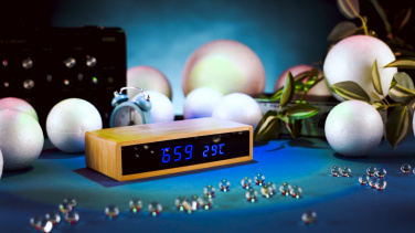 Logo trade promotional giveaway photo of: Desk clock TRONDHEIM