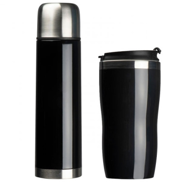 Logo trade advertising product photo of: Set of vacuum flask and drinking cup SPLIT 450 ml