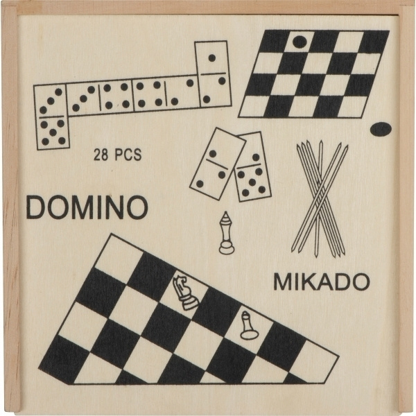 Logo trade promotional items picture of: Wooden game collection RIGA