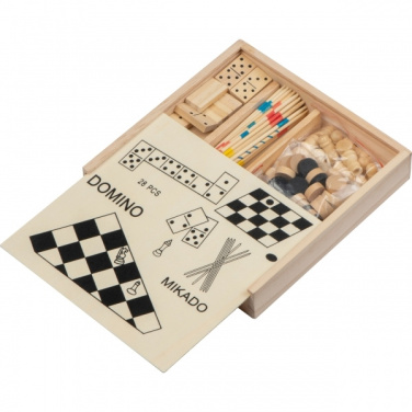 Logo trade promotional giveaways picture of: Wooden game collection RIGA