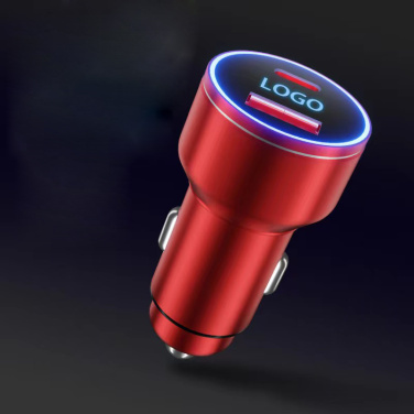 Logotrade promotional giveaways photo of: Car charger with enlighted logo for engraving