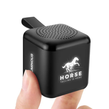 Logotrade promotional product picture of: Mini speaker with enlighted logo for engraving