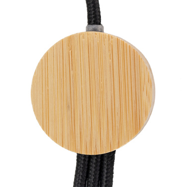 Logotrade corporate gift picture of: 3-in-1 cable with elighted logo in a wooden casing, LH-ZMU06