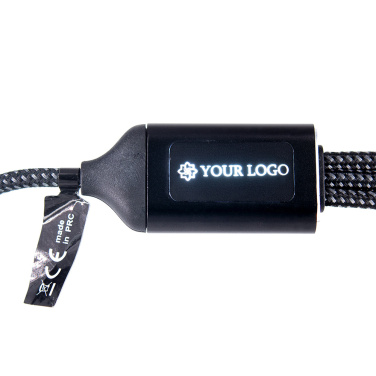 Logo trade promotional gift photo of: 3 in 1 cable with elighted logo Pierre Cardin