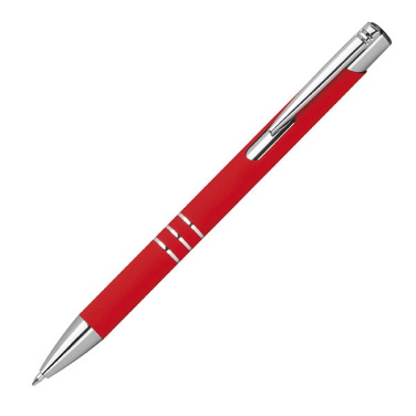 Logo trade promotional merchandise picture of: Semi gel pen soft touch DUNMORE