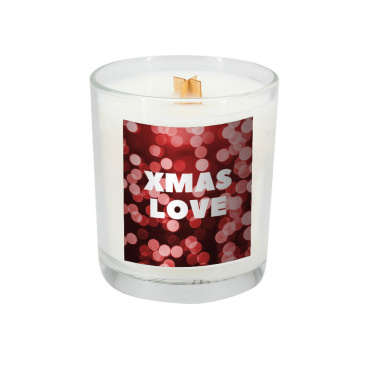 Logo trade promotional giveaways image of: Soy candle 190g Christmas love