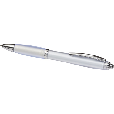 Logo trade corporate gift photo of: Curvy ballpoint pen with frosted barrel and grip