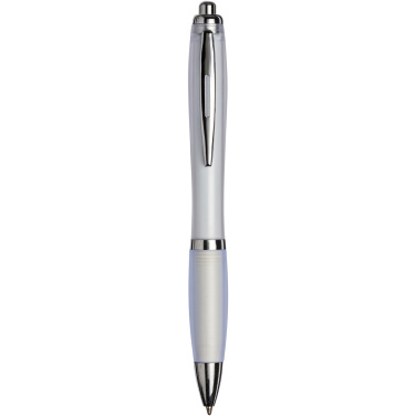 Logotrade promotional products photo of: Curvy ballpoint pen with frosted barrel and grip