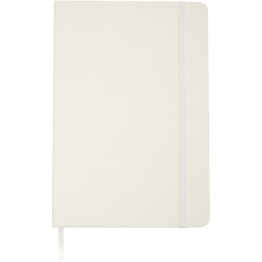 Logo trade promotional gift photo of: Bass A5 recycled hard cover notebook with lined pages