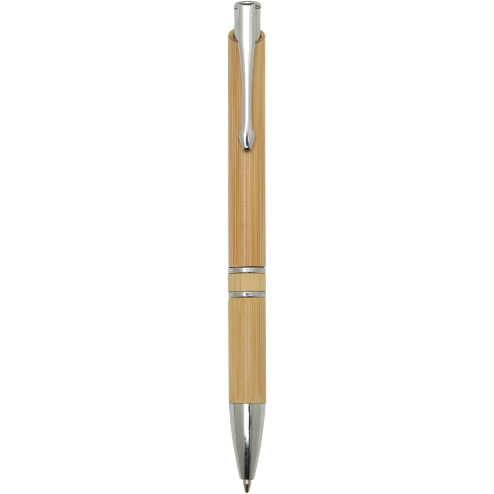 Logotrade promotional product picture of: Wicker bamboo ballpoint pen