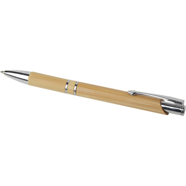 Logo trade promotional gifts picture of: Wicker bamboo ballpoint pen