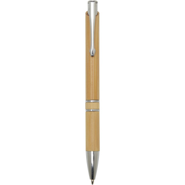 Logo trade promotional giveaways picture of: Wicker bamboo ballpoint pen