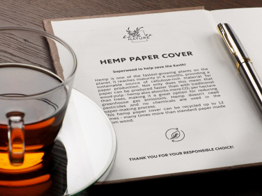 Logo trade advertising products image of: Recycled Hemp Notebook 209734300