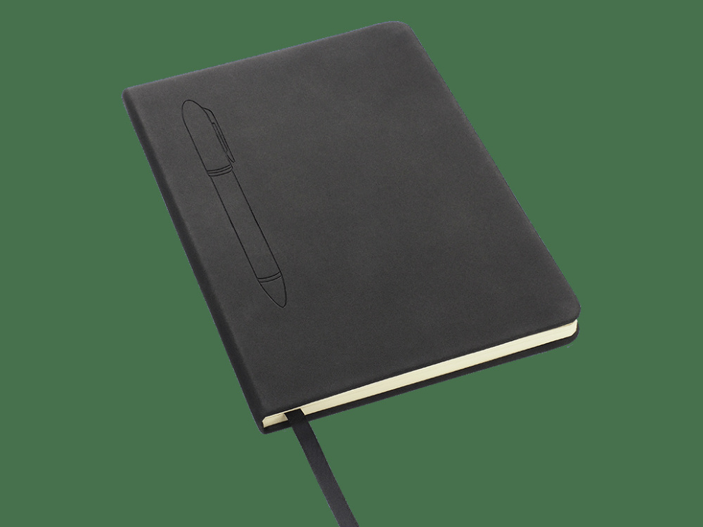 Logo trade promotional items picture of: Magnetic notebook with a pen 124715100