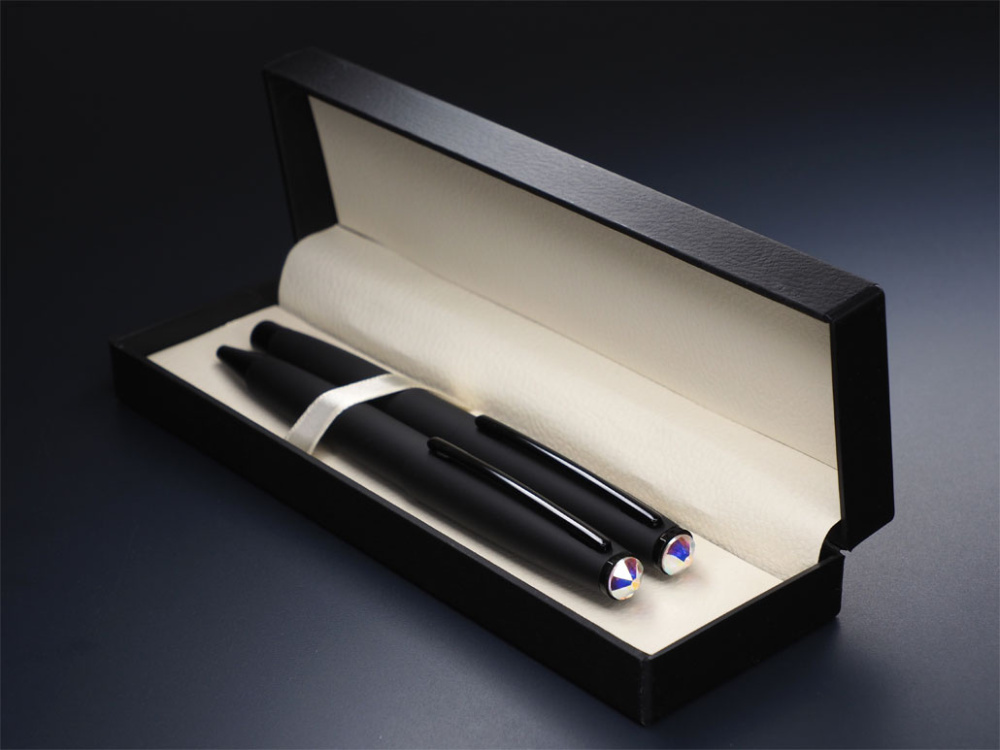 Logo trade promotional giveaways picture of: Swarovski Crystal Pen set 1236036