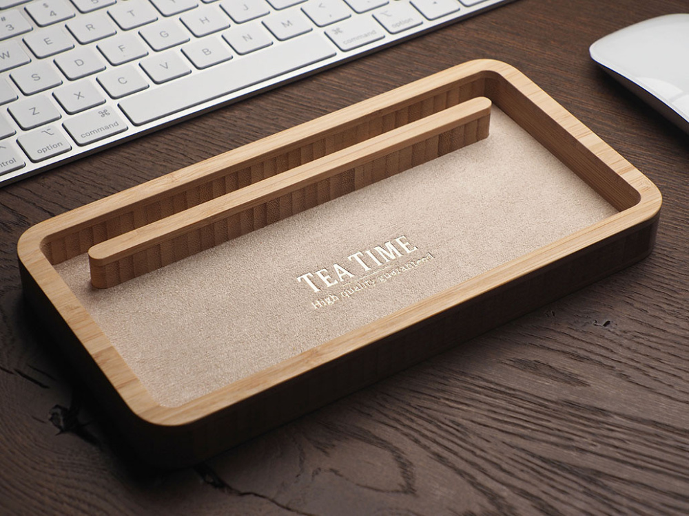 Logo trade promotional merchandise photo of: Wooden desk organiser 1850292