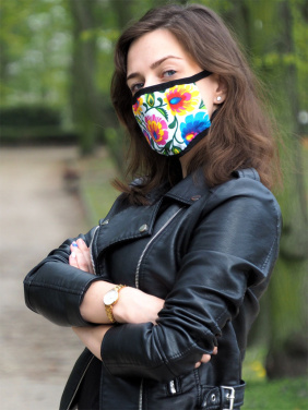 Logo trade promotional merchandise image of: MARS PRO cotton mask (size M) with pocket and HEPA filter 1380165