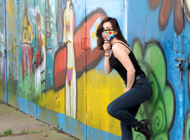 Logo trade corporate gift photo of: MARS PRO cotton mask (size M) with pocket and HEPA filter 1380165