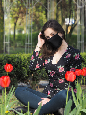 Logotrade promotional product image of: MARS PRO cotton mask (size M) with pocket and HEPA filter 1380165