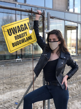 Logo trade promotional giveaways image of: MARS PRO cotton mask (size M) with pocket and HEPA filter 1380165