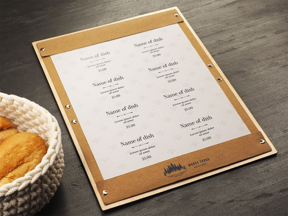 Logo trade promotional items picture of: Menu pad 1668121