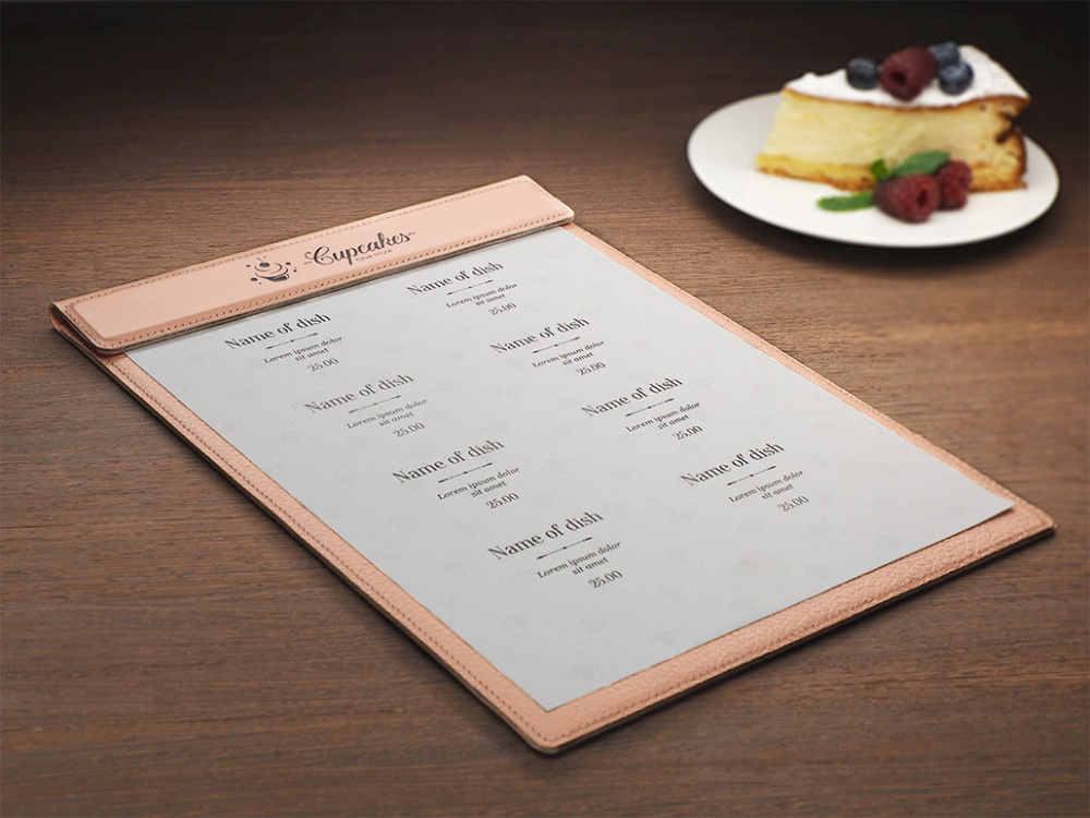 Logo trade promotional merchandise photo of: Menu cover 1241281