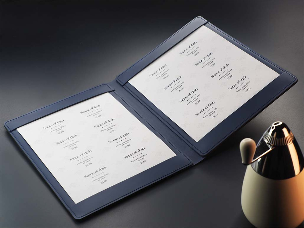 Logo trade promotional merchandise image of: Menu cover Fine Dining 1061243