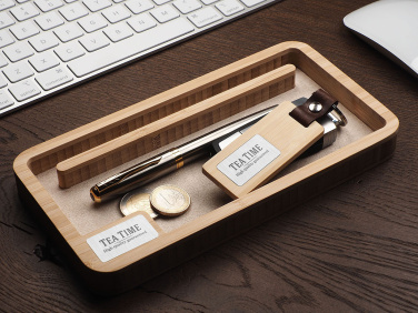 Logo trade promotional item photo of: Wooden desk organiser 1818292