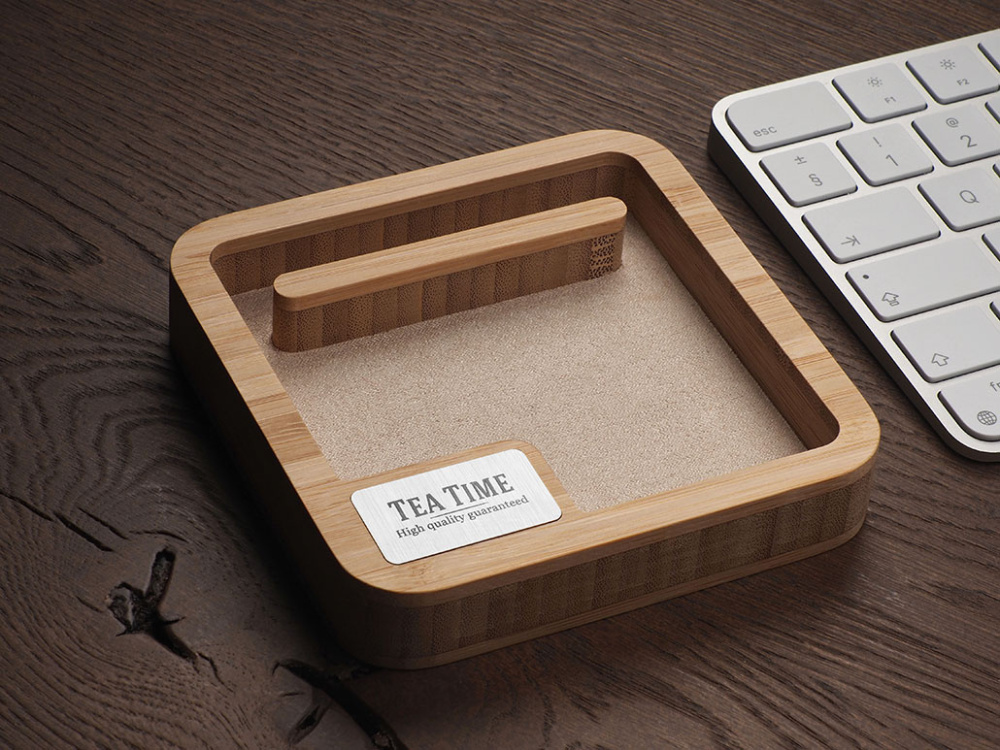 Logo trade promotional item photo of: Wooden desk organiser 1846292