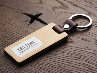 Logo trade business gift photo of: Wooden keyring 1853292