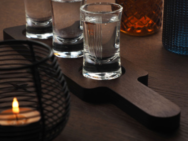 Logo trade corporate gifts image of: Wooden 3 Shot Serving Board 1863121